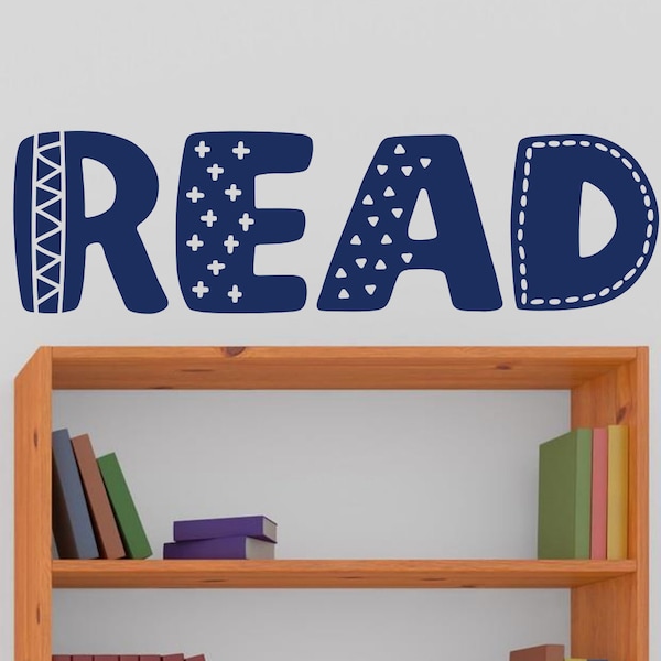 One Color Read Decal - Read wall decal - Reading nook wall decal - Classroom wall decal - Reading decor - Read wall sticker - Reading decal