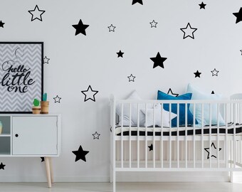 Star wall decals- Star vinyl decals- Star wall stickers- Star wall decals nursery- Star wallpaper nursery- Star decals nursery- Removable