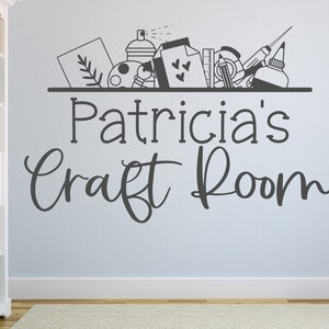 Craft room wall decal - Custom Craft room decal - Name craft room decal - Name's craft room - Craft room decor - Crafter gift - Personalized