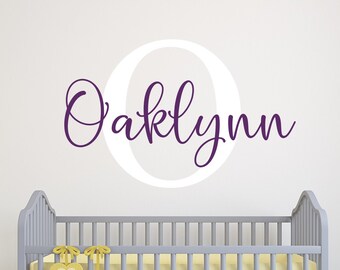 Cursive name wall decal- Cursive wall decal- Girl name wall decal - Nursery name decal - Custom name decal cursive - Girl name decal- Script