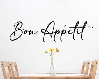 Bon Appetit wall decal - Bon Appetit decal - Bon Appetit wall décor - Kitchen wall decal - Kitchen decal - vinyl decal - Bon Appetit sign