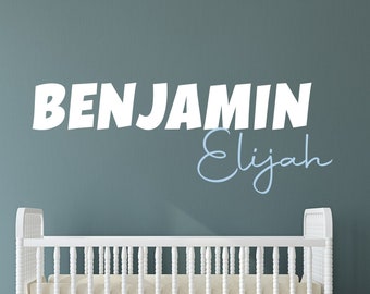 Custom Name Wall Decal: First and Middle Name, Nursery Decor