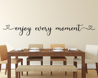 Enjoy every moment wall decal - Enjoy every moment sign - photo wall decal - Family photo wall decal - Nursery wall decal - Family decal