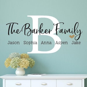 Last name wall decal- Custom last name decal - Custom Family decal- Last name decal- Custom family wall decal- Family name wall decal
