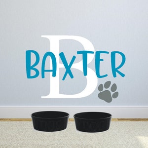 Dog name wall decal, Dog wall decal, Dog name sticker, Custom dog decal, Dog name sign, Dog name decal, Personalized dog decal, Custom dog