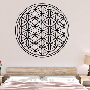 Flower of life wall decal - flower of life wall art - flower of life wall decor - flower of life - sacred geometry wall decal - wall art