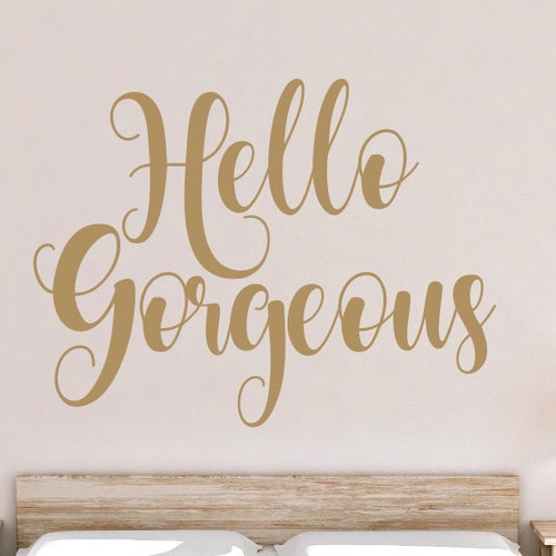 Hello Wall Decal Hello Wall Decor Hello Etsy