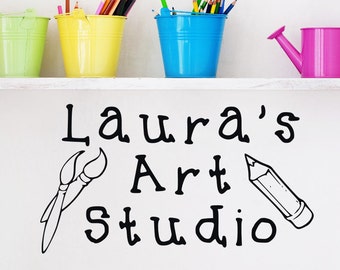 Art Studio Sign- Art Studio Decor- Custom name door sign- Art room sign- Art Studio- Craft room decal- Door decal custom- Door sign custom