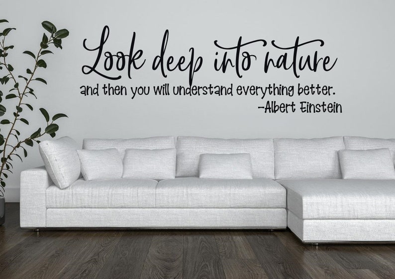 Nature Quote Wall Decal Nature Quote Wall Art Einstein Quote Etsy