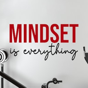 Mindset is Everything Wall Decal: Motivational Quote Art