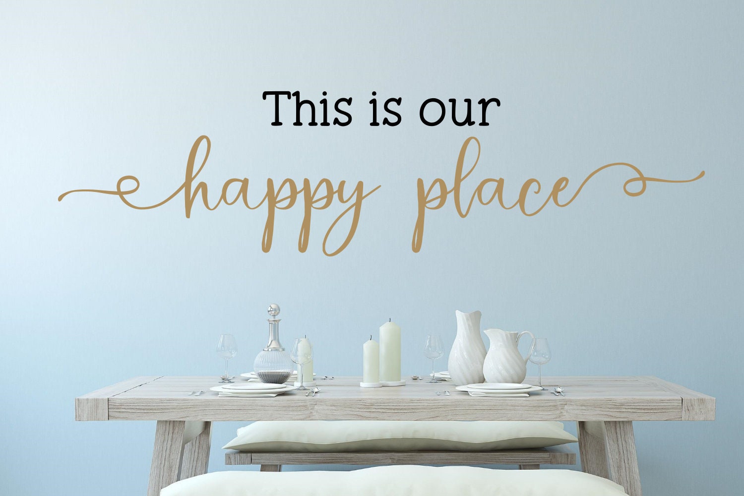 This is our happy place wall decal This is our happy place Etsy
