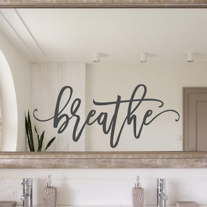 Atmen Sie Wandaufkleber - Spa-Badezimmerdekor - Atmen Sie den Vinyl Aufkleber - Massage Therapeut Dekor - Atmen Sie Aufkleber - Entspannendes Bad Dekor - Atmen Sie