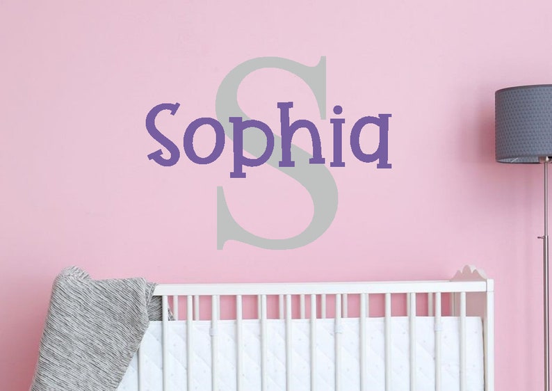 Boys Name Wall Decal Girls Name Wall Decal Nursery Name Wall Etsy
