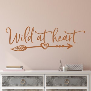 Art sauvage au coeur - Sticker sauvage au coeur - art mural flèche bohème - Sticker mural sauvage au coeur - art mural Stay wild - Sticker flèche bohème - Sticker Stay wild