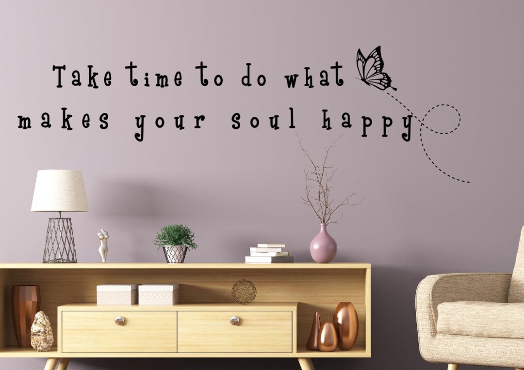 Time Quote Wall Decal Take Time Self Love Quote Take Time Etsy