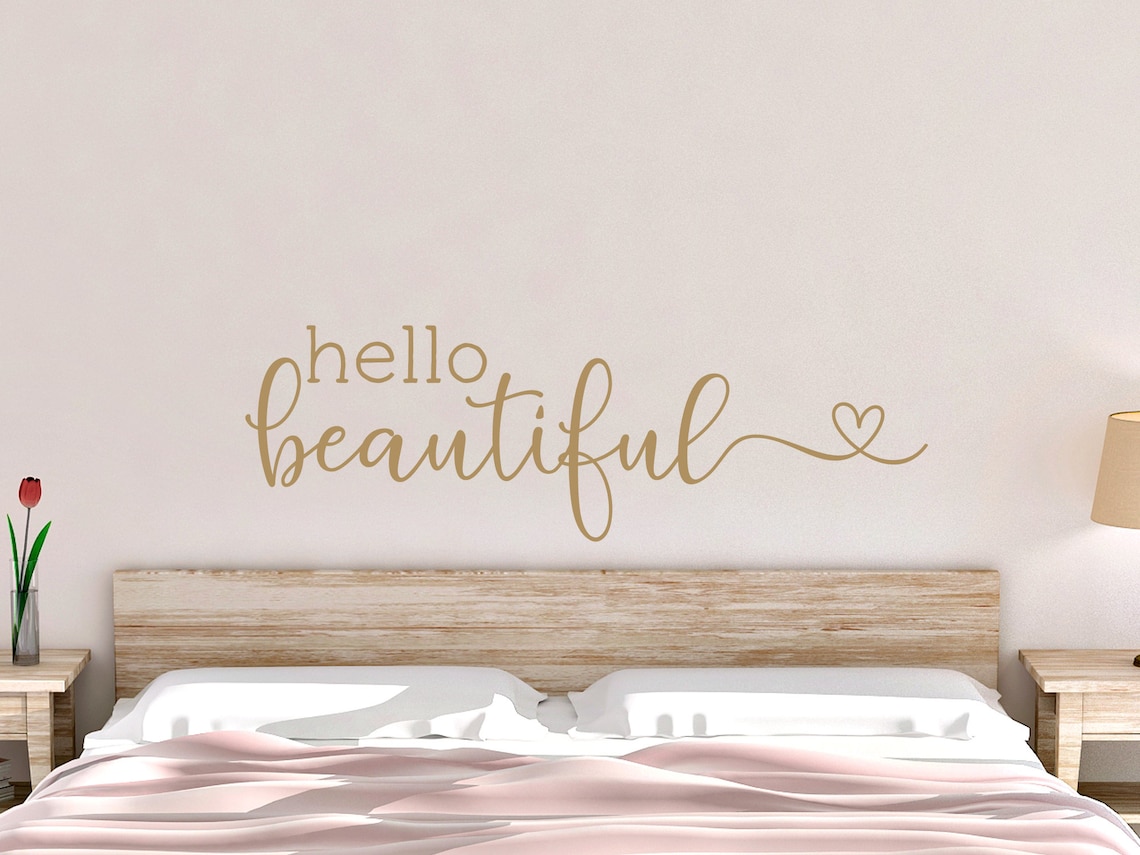 Hello Beautiful Decal Hello Beautiful Mirror Decal Hello Etsy