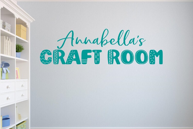 Craft room wall decal - Craft room decal - Craft room name decal - Craft room decor - Custom Craft room decal - Sewing room decal image 2