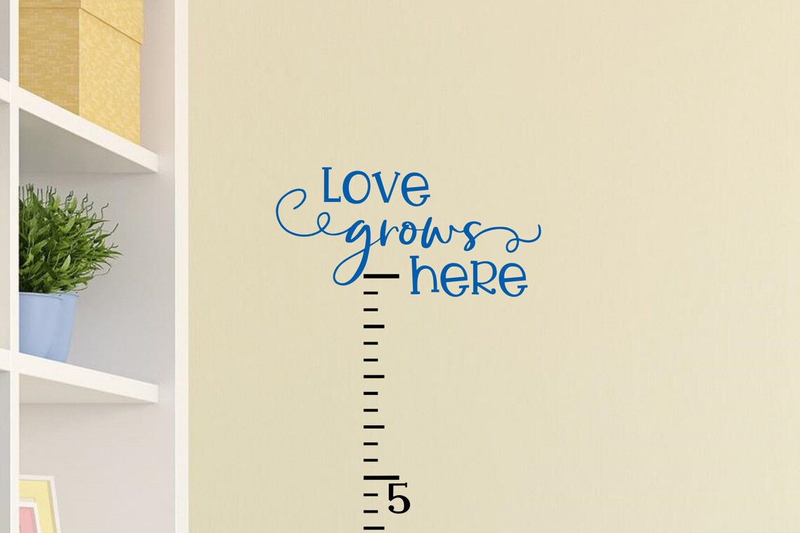 Growth Chart Decal Growth Chart Vinyl Decal Growth Chart Etsy