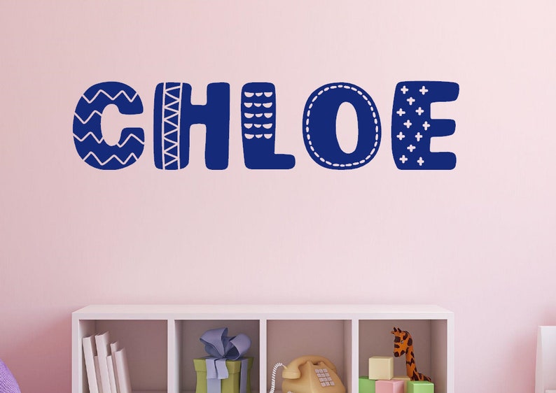 Name Wall Decal Kids Fun Name Wall Decal Name Decal Etsy