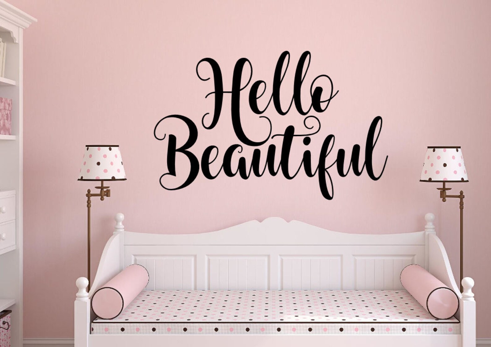 Hello Beautiful Wall Decal Hello Beautiful Wall Decor Etsy