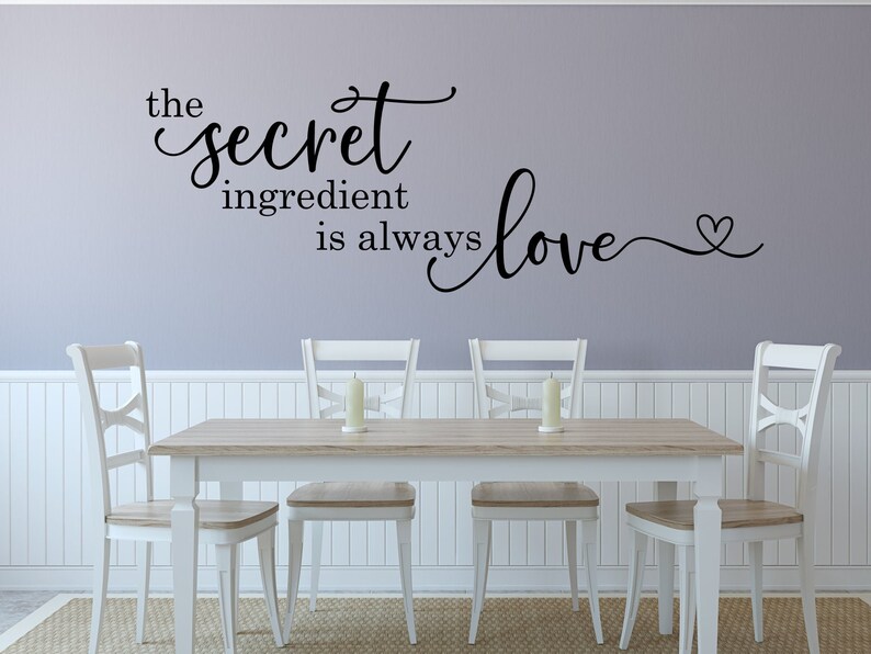 The Secret Ingredient is Always Love Wall Decal Kitchen Wall Etsy