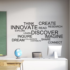 Classroom word wall, Classroom Wall Decal, Classroom decal, Classroom wall decor, Word collage decal, STEM decal, Science decal, Word art