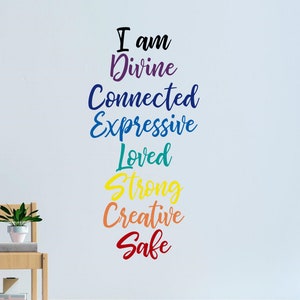 Chakra wall decal- Spiritual wall decal- Chakra wall decor- Spiritual wall sticker- Chakra Decal- Mantra wall decal- Chakra vinyl decal