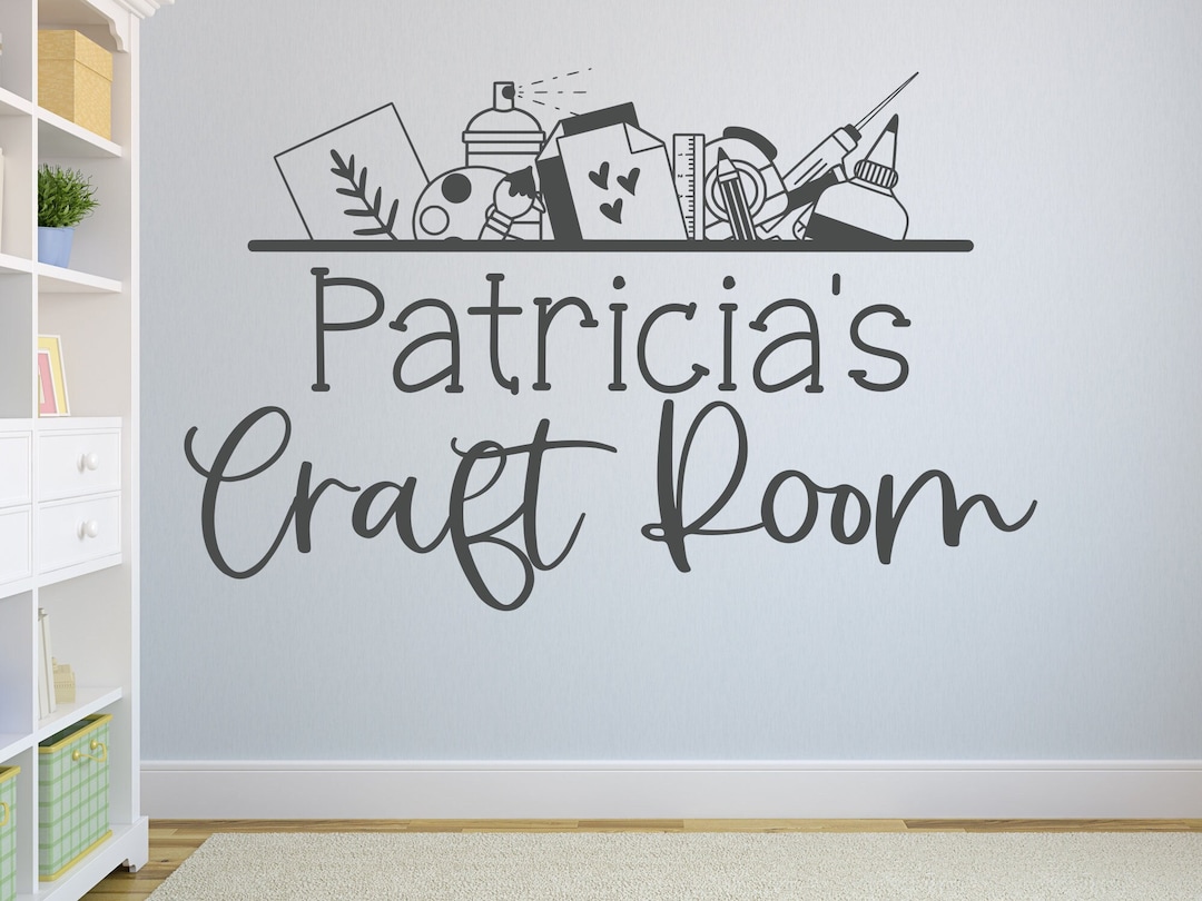 Craft Room Wall Decal Custom Craft Room Decal Name Craft Room Decal