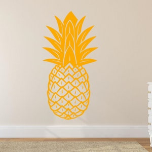 Pineapple Wall Decal- Pineapple Wall Decor- Pineapple Vinyl Decal ...
