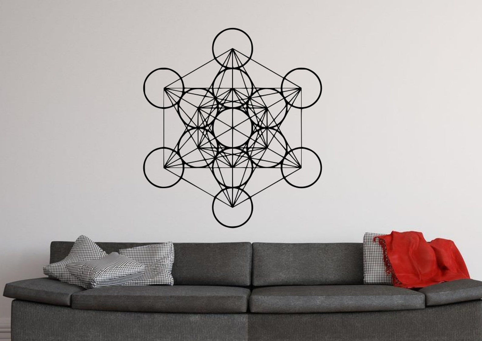 Metatron's Cube Wall Decal Metatron's Cube Wall Art Etsy
