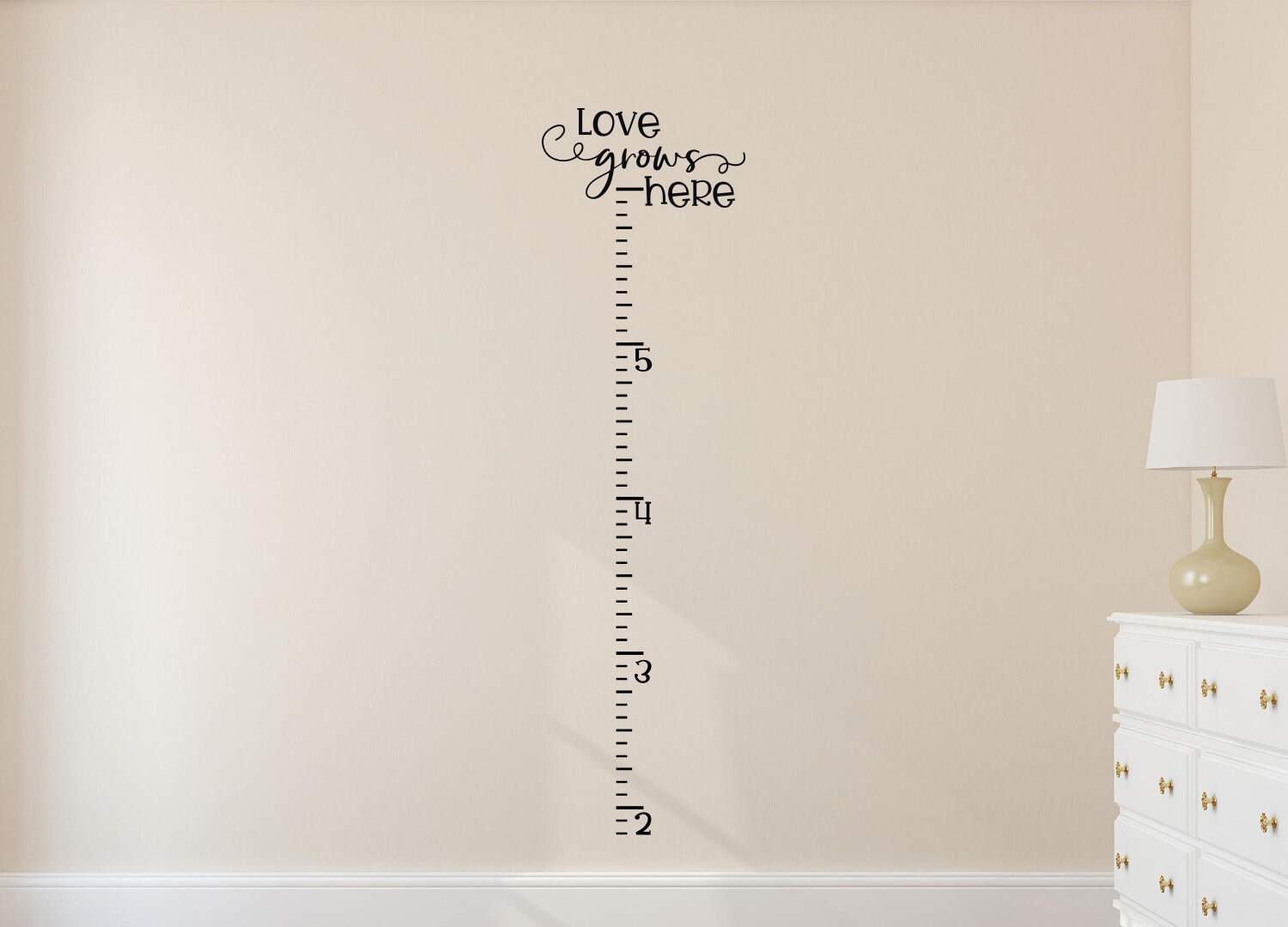 Growth Chart Decal Growth Chart Vinyl Decal Growth Chart Etsy
