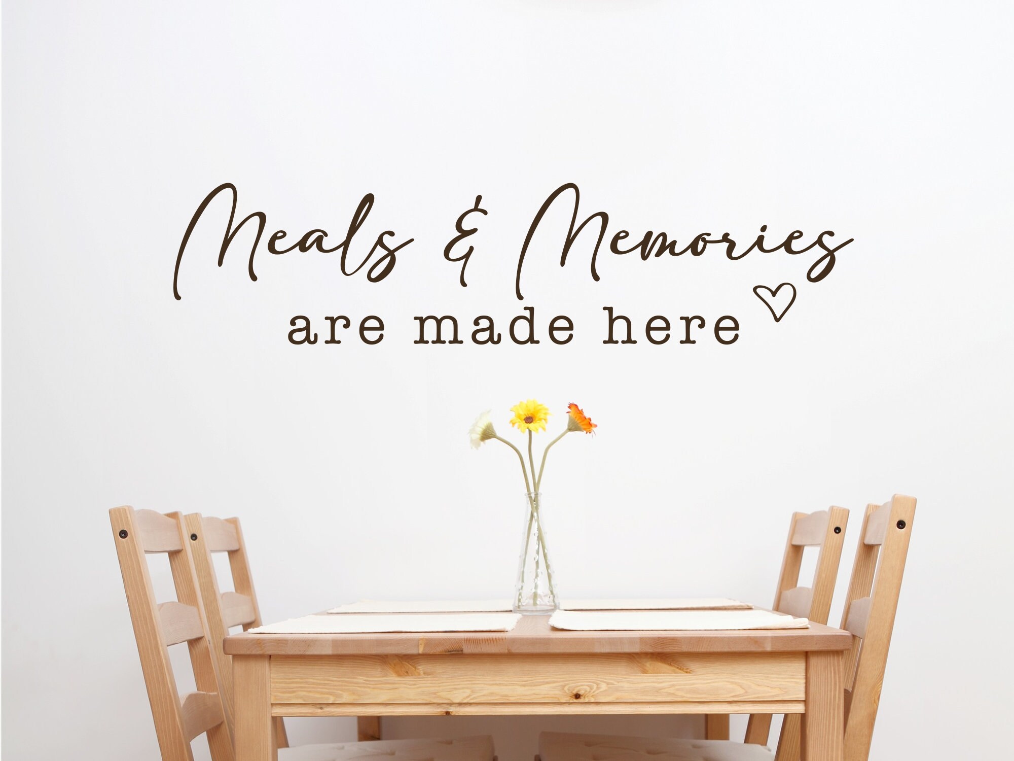 Meals and Memories Are Made Here Wall Decal Kitchen Wall Etsy