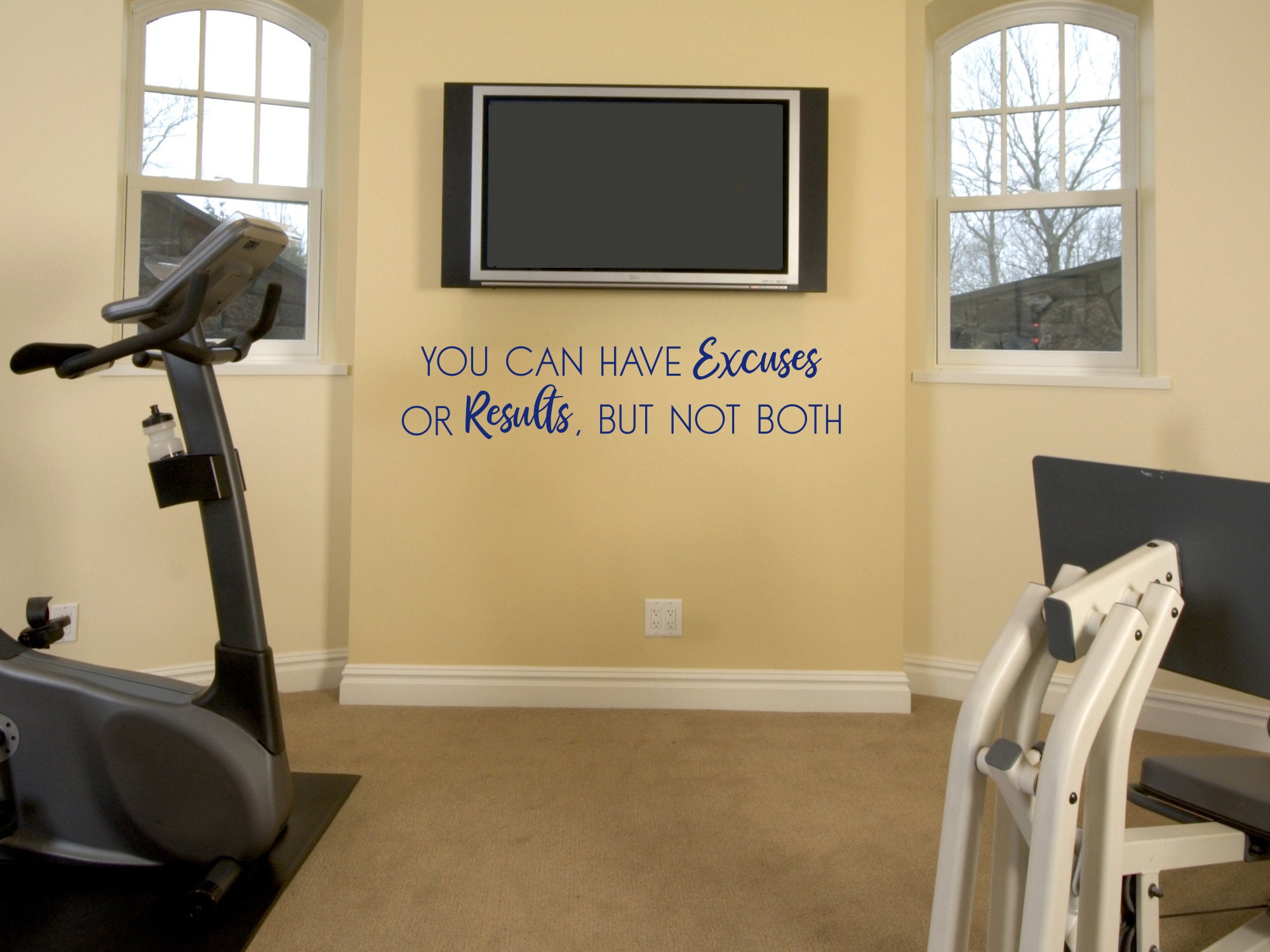 Gym Wall Decal Home Gym Décor Gym Mirror Decal you Can Etsy