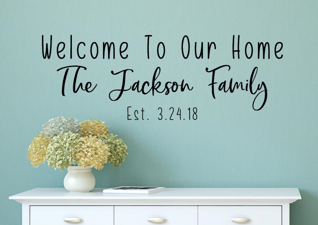 Custom Last Name Decal Last Name Wall Decal Custom Family Decal Last