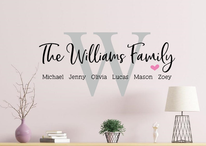 Last Name Wall Decal Custom Last Name Decal Custom Family Etsy