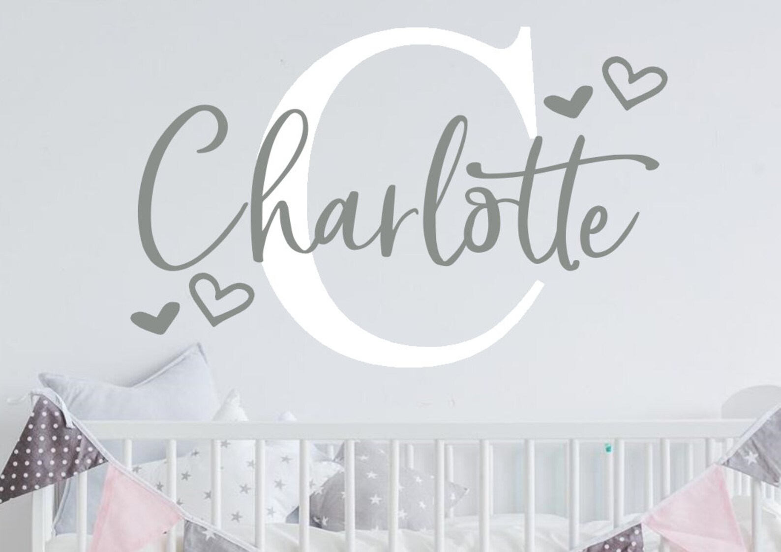 Girls Name Wall Decal- Girls Name Nursery Decal- Girls Name Vinyl Decal ...