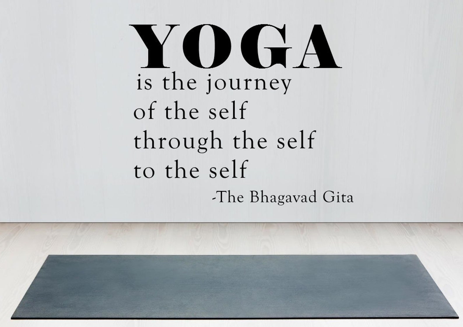 Yoga Wall Decal Yoga Quote Wall Art Yoga Quote Decal Yoga Etsy