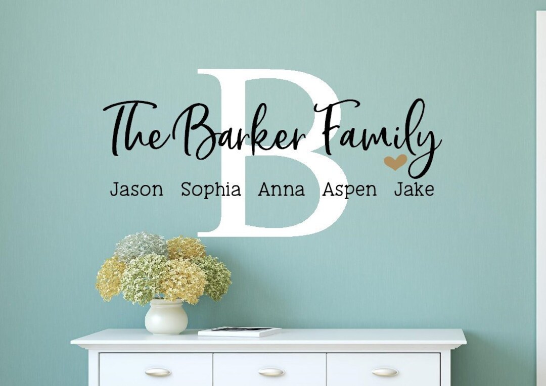 Last Name Wall Decal Custom Last Name Decal Custom Family Decal Last