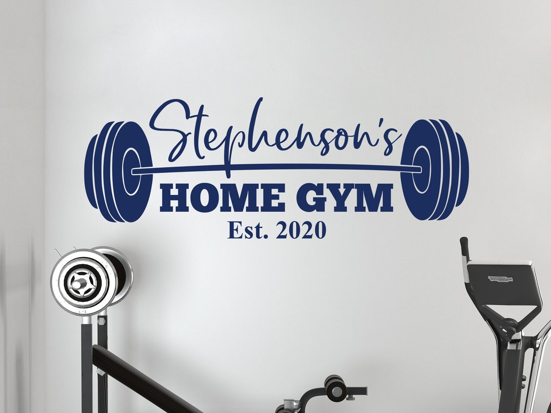 Family Name Gym Decal Custom Gym Wall Decal Personalized Gym Decal Home