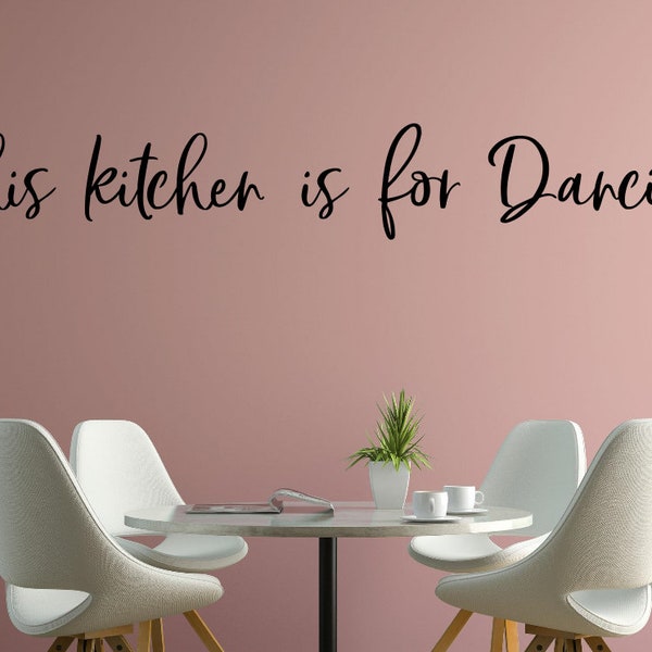 In This Kitchen We Dance Wall Decal Etsy