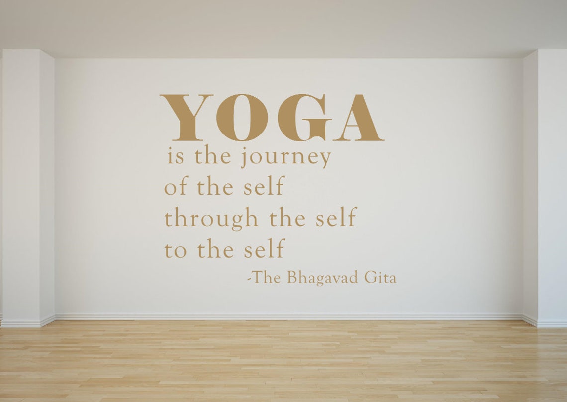 Yoga Wall Decal Yoga Quote Wall Art Yoga Quote Decal Yoga - Etsy
