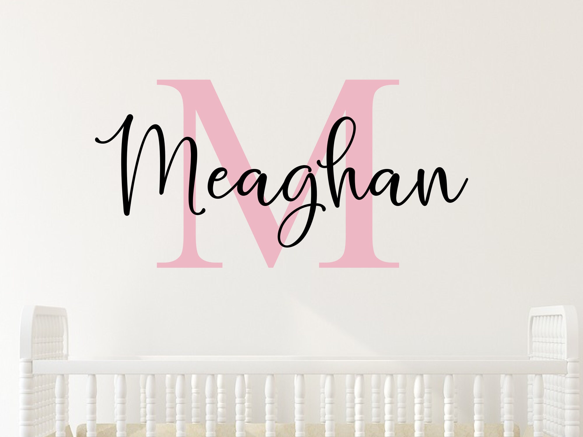 Cursive Name Wall Decal Cursive Wall Decal Girl Name Wall Etsy