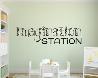 Imagination Station wall decal- Classroom wall decal- Creativity wall decal - Imagination wall decal - Preschool wall decal - Playroom decal