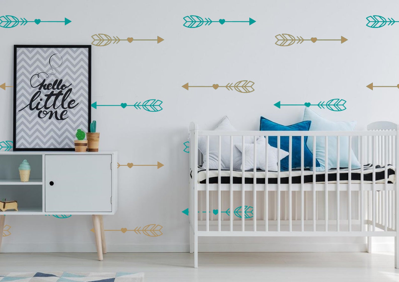 Arrow Wallpaper Arrow Vinyl Decals Removable Wallpaper Gold - Etsy