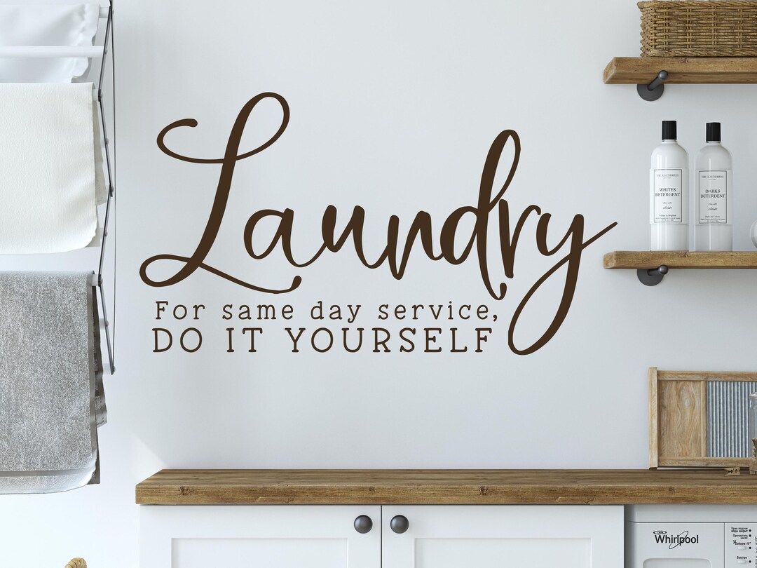 Laundry Room Decal: DIY Vinyl Wall Decor - Etsy