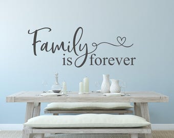 Family is forever decal- Family is forever wall decal- Family is forever wall decor- Family is forever vinyl decal- LDS wall decor - Sticker