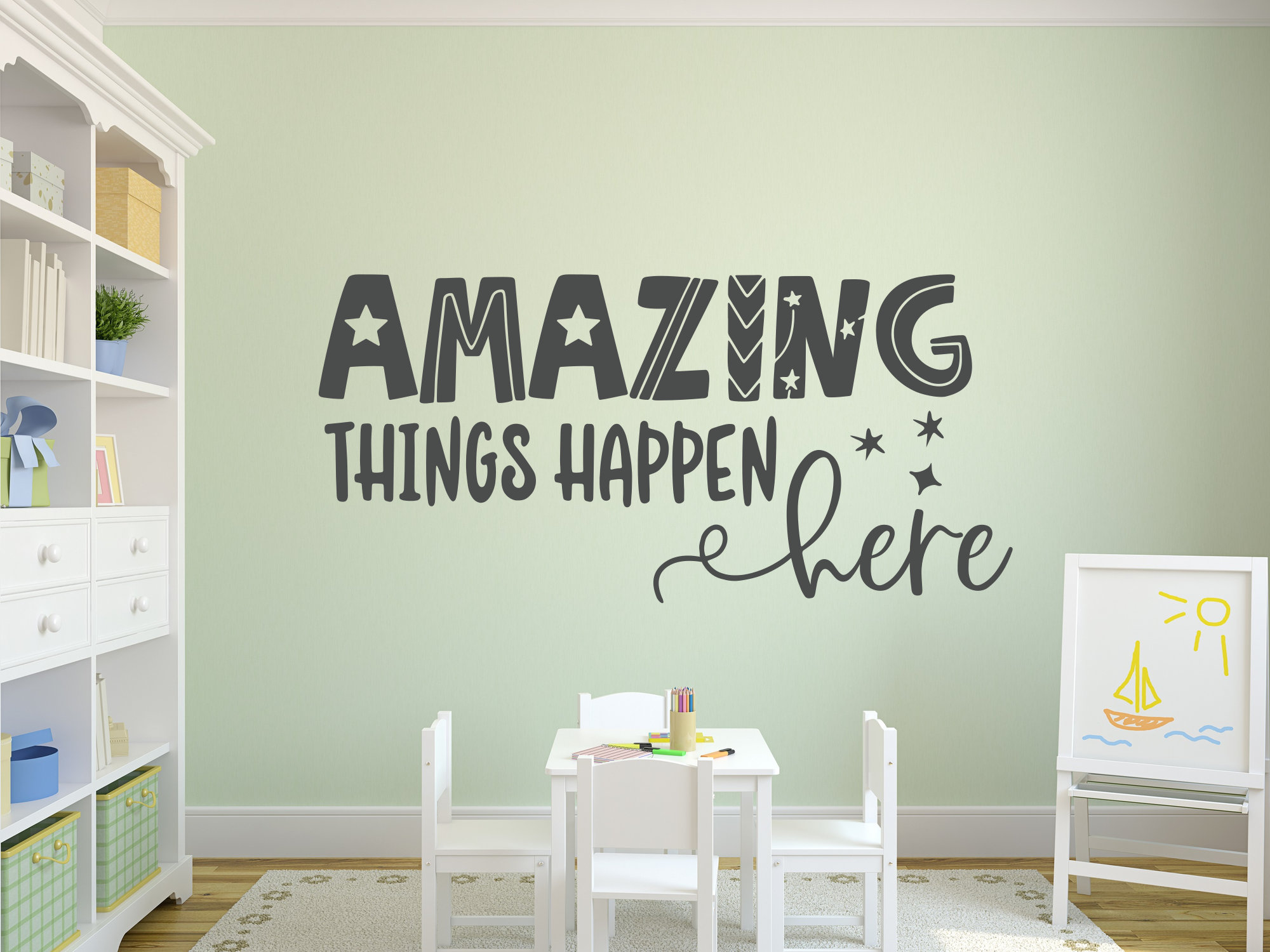 Amazing Things Happen Here - Wall Decal - Door Decal - Wall Decor ...