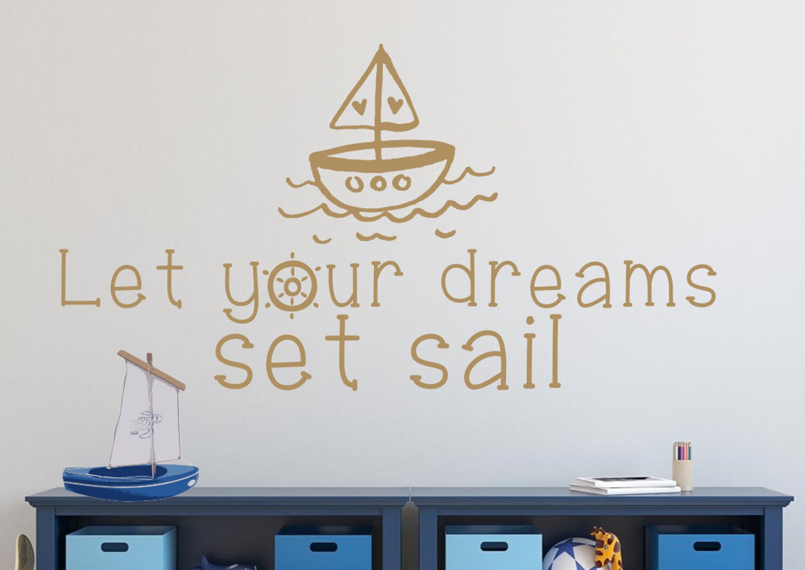 Nautical Wall Decal Nautical Nursery Wall Decal Nautical Etsy