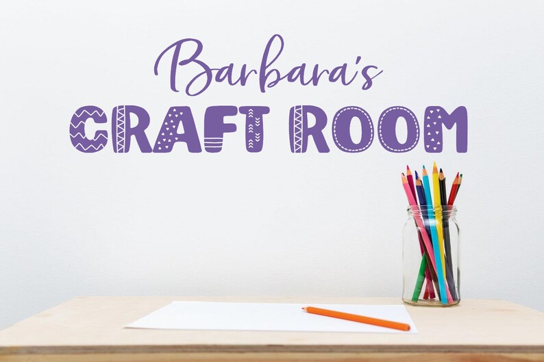 Craft room wall decal - Craft room decal - Craft room name decal - Craft room decor - Custom Craft room decal - Sewing room decal image 5