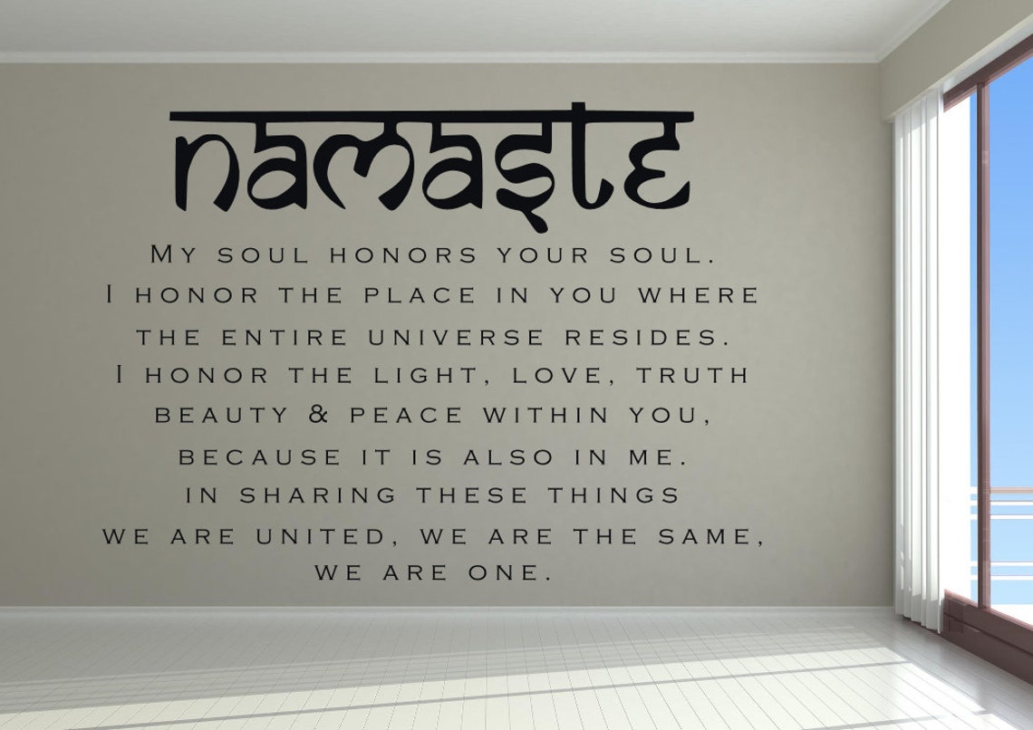Namaste Wall Decal Namaste Wall Decor Namaste Decal Etsy